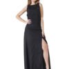 Cocktail Party Dress Cowl Back Black hazelglow