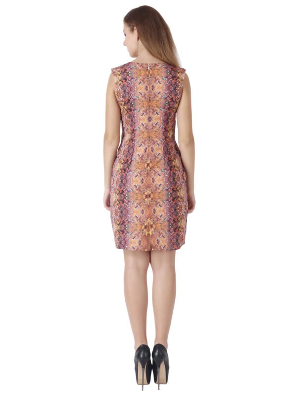 Elegant Tunic Dress Designer Print hazelglow D-1
