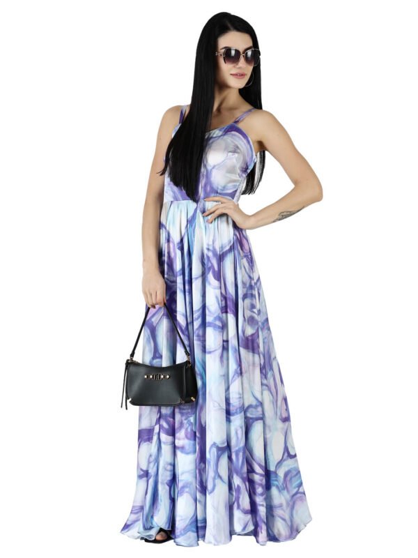 Spagetti Flare Dress Cloud Nine Print Lady hazelglow Dance D-2