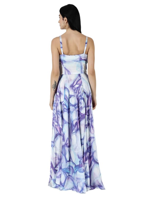 Spagetti Flare Dress Cloud Nine Print Lady hazelglow Dance D-2