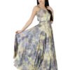 Lady hazelglow Dance Canvas Art Foliage Yellow Print by hazelglow D-1 03 Spaghetti Flare Dress Foliage Yellow Print Lady hazelglow Dance D-1