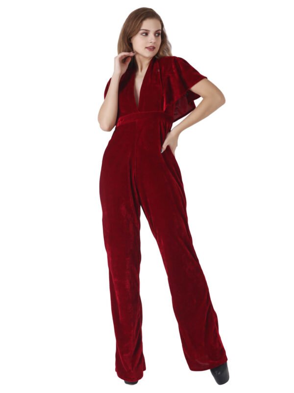 Buy Jumpsuit for Women Party Wear Ruffle Sleeve Stylish Glamorous hazelglow