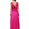 Satin Cowl Back Cocktail Party Dress Voyage Designer Print by hazelglow