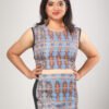 Animal Print Crop Top Blouse,Designer blouse,
